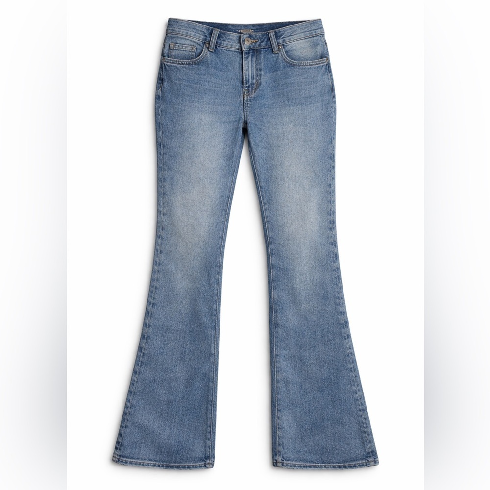 Brandy Melville J Galt Low Rise Flare Jeans Light Wash Size Small - NWT